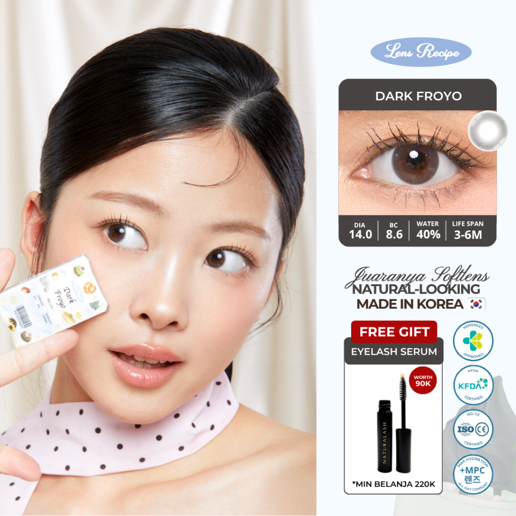 Lens Recipe by Naturalens Dark Froyo Softlens Made in Korea with MPC (1PC/SEBELAH) Contact Lens (-0 sd -6.50)
