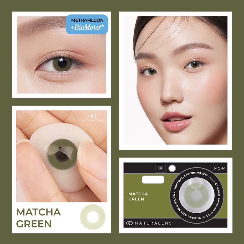 Naturalens Matcha Green Monthly Softlens Biomoist (1PC/SEBELAH) Contact Lens (0 sd -10)