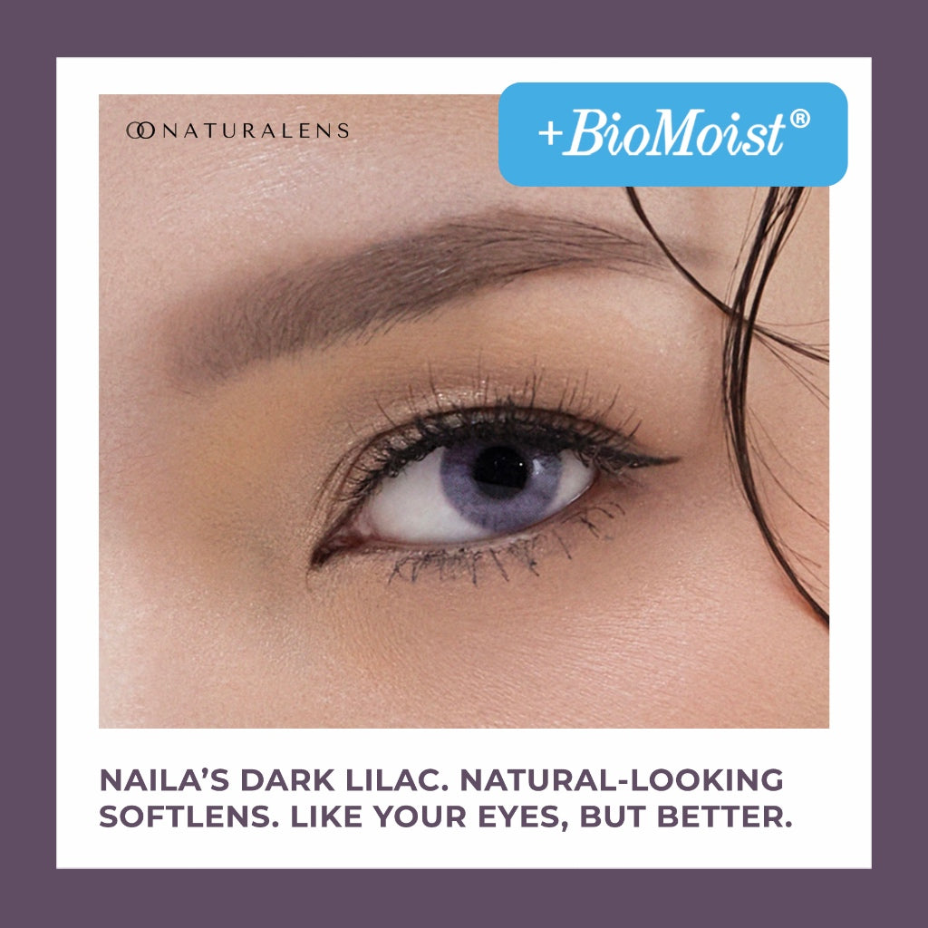 Naturalens Dark Lilac Softlens Biomoist (1PC/SEBELAH) Contact Lens (0 sd -10)