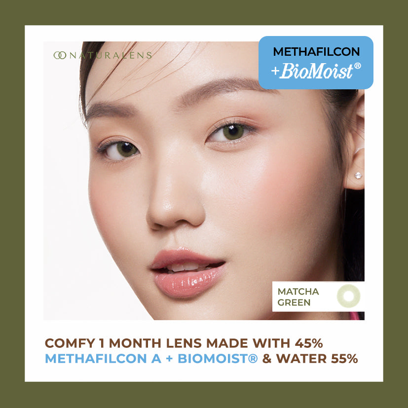 Naturalens Matcha Green Monthly Softlens Biomoist (1PC/SEBELAH) Contact Lens (0 sd -10)