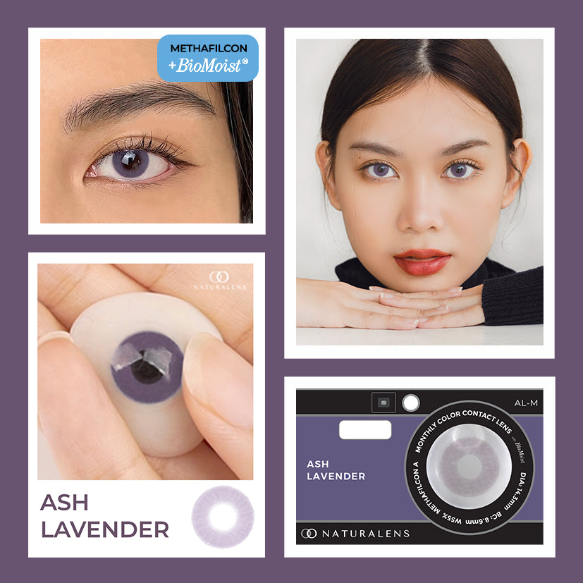 Naturalens Ash Lavender Softlens Biomoist (1PC/SEBELAH) Contact Lens (0 sd -10)