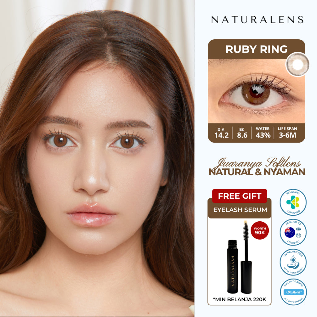 Naturalens Ruby Ring Softlens Biomoist (1PC/SEBELAH) Contact Lens (0 sd -10)