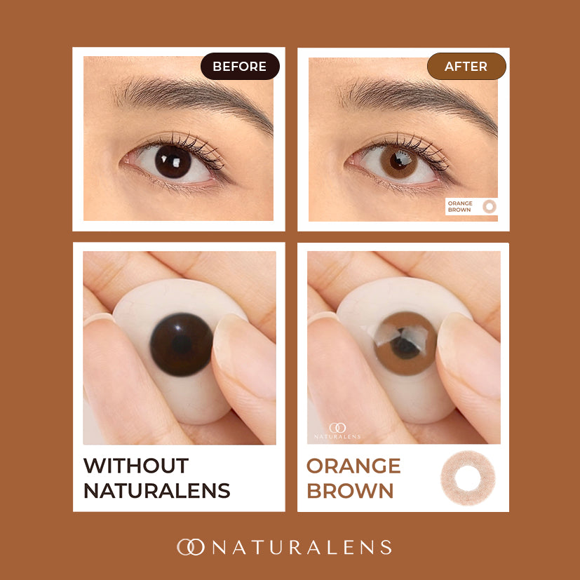 Naturalens Orange Brown Softlens Biomoist (1PC/SEBELAH) Contact Lens (0 sd -10)  / Soft Lens / Lensa Kontak / Soflen / Softlen / Soflens normal minus / Softlense / Lensa mata