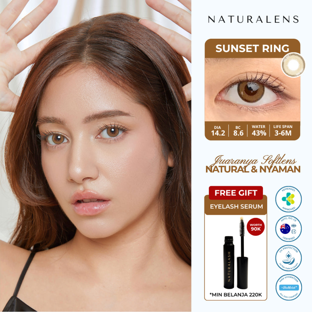 Naturalens Sunset Ring Softlens Biomoist (1PC/SEBELAH) Contact Lens (0 sd -10)