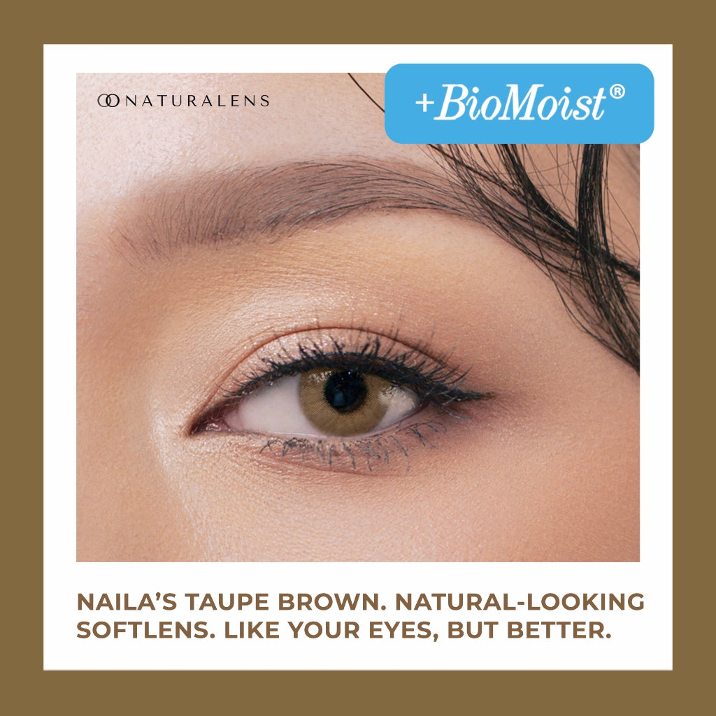 NaturalensTaupe Brown Softlens Biomoist (1PC/SEBELAH) Contact Lens (0 sd -10)